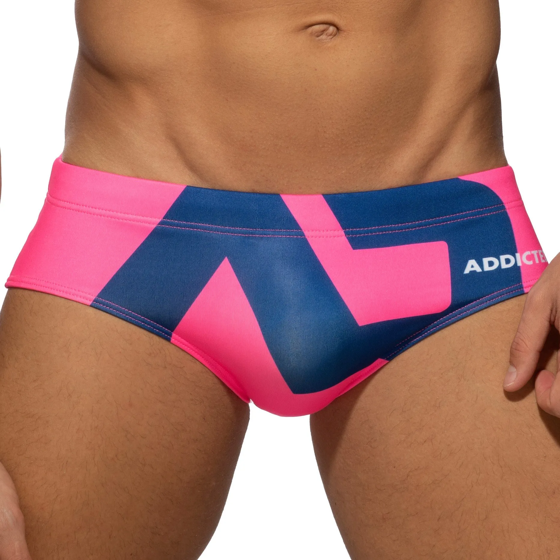 Slip de bain logo extra large - fushia - ADDICTED : vente slip de b...