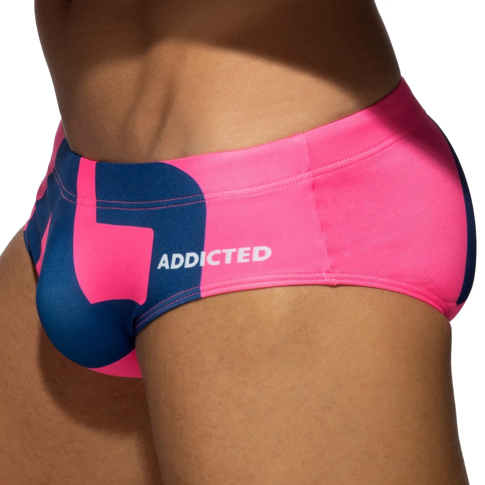 Slip de bain logo extra large - fushia - ADDICTED : vente slip de b...