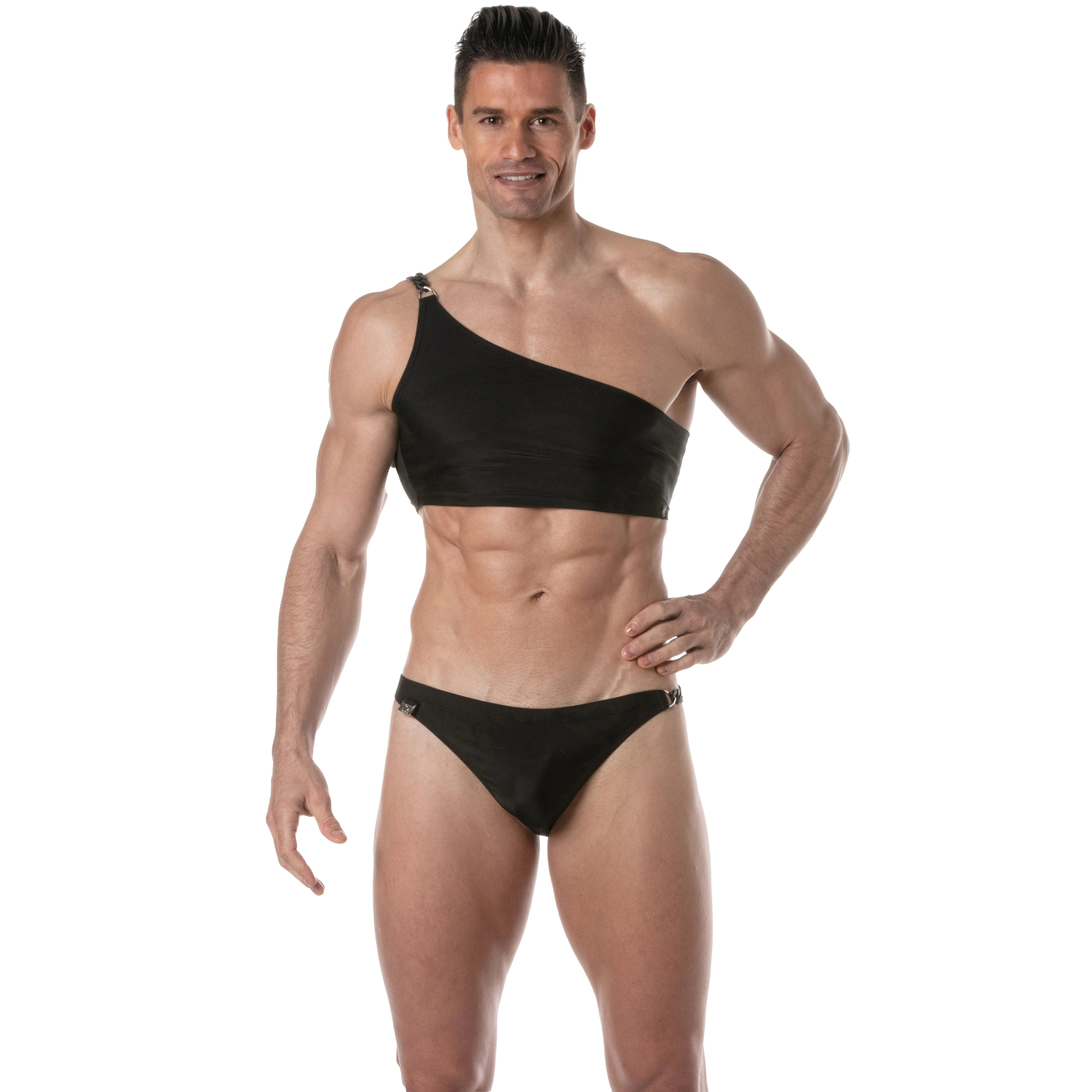 Slip de bain Tof Paris Chain - noir - TOF Paris : vente slip de bai...