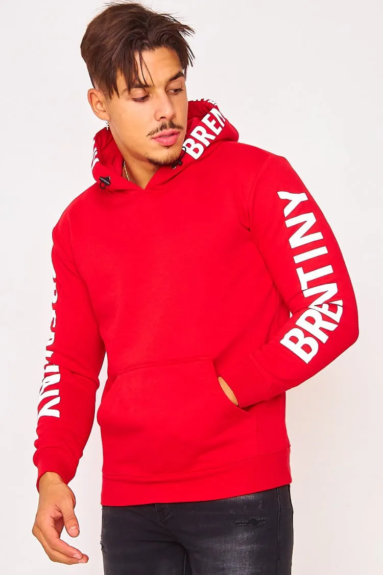 Sweat à capuche rouge Brentiny