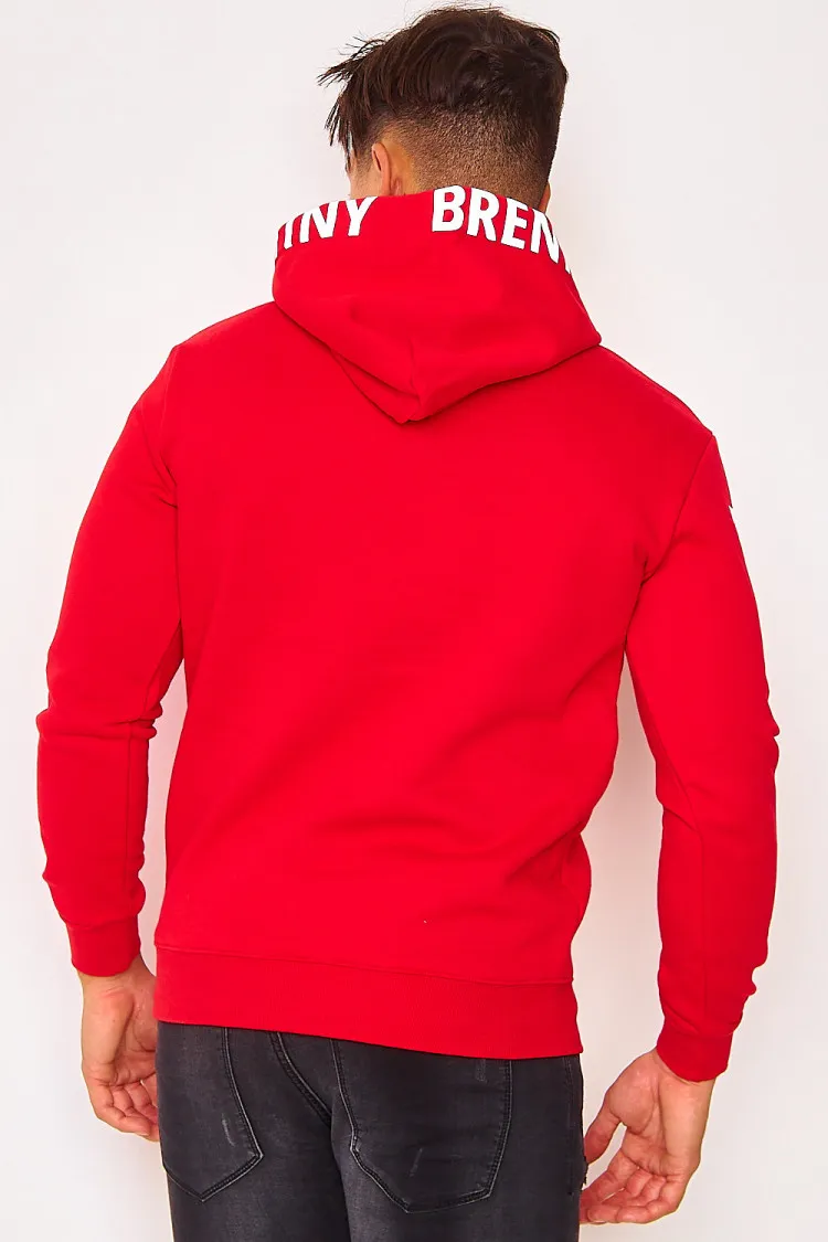 Sweat à capuche rouge Brentiny