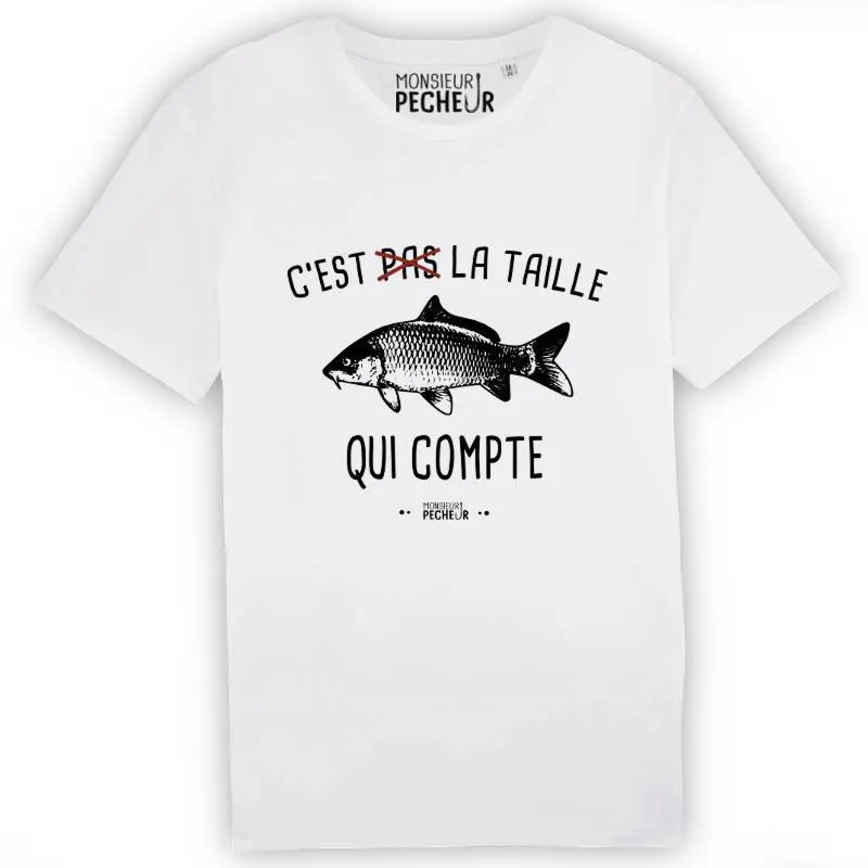 T-Shirt C'est pas la taille qui compte (carpe)