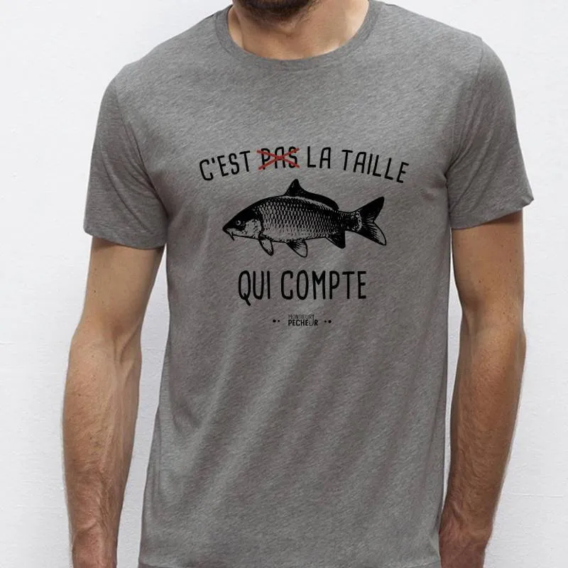 T-Shirt C'est pas la taille qui compte (carpe)