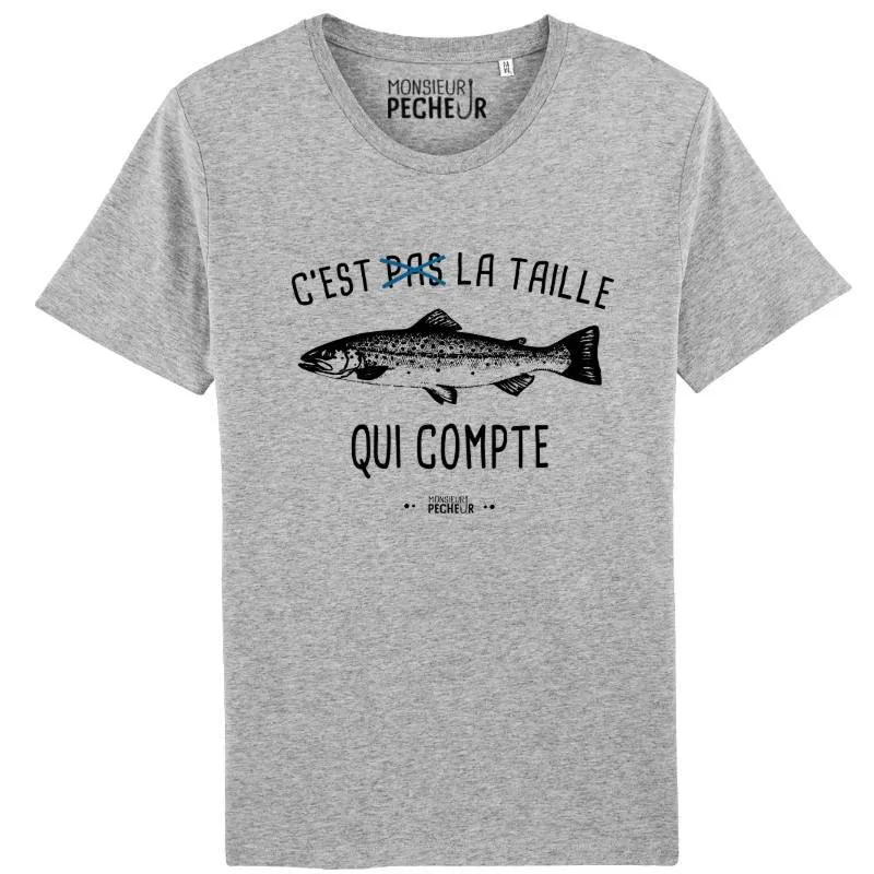 T-Shirt C'est pas la taille qui compte (truite)