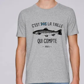 T-Shirt C'est pas la taille qui compte (truite)