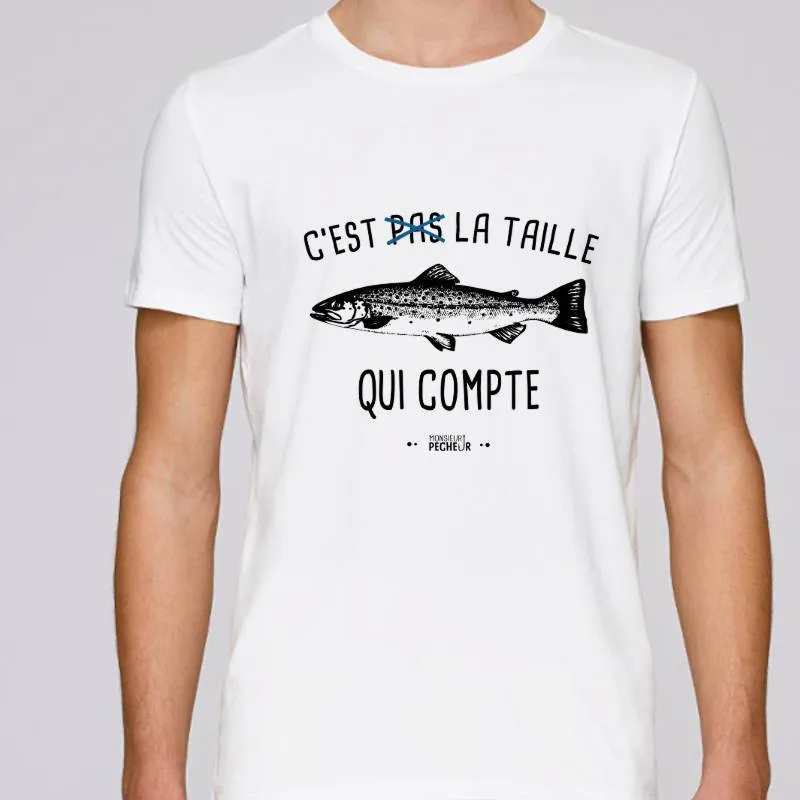 T-Shirt C'est pas la taille qui compte (truite)