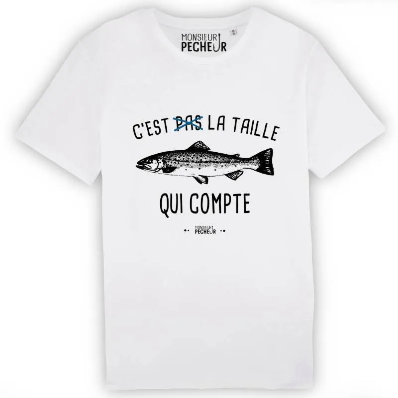 T-Shirt C'est pas la taille qui compte (truite)