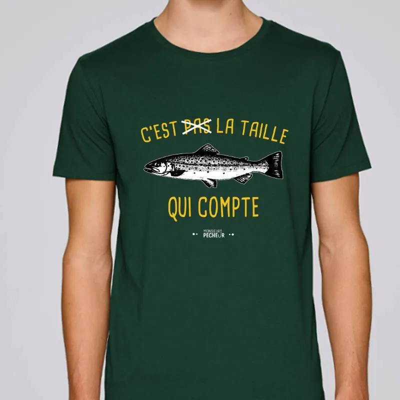 T-Shirt C'est pas la taille qui compte (truite)