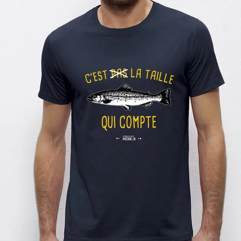 T-Shirt C'est pas la taille qui compte (truite)