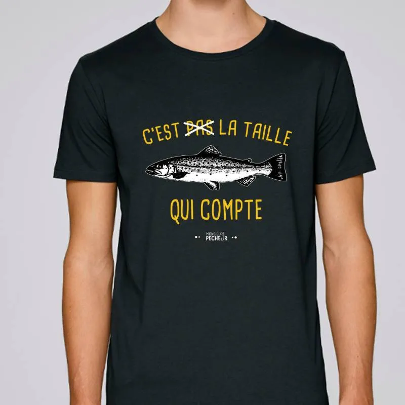 T-Shirt C'est pas la taille qui compte (truite)