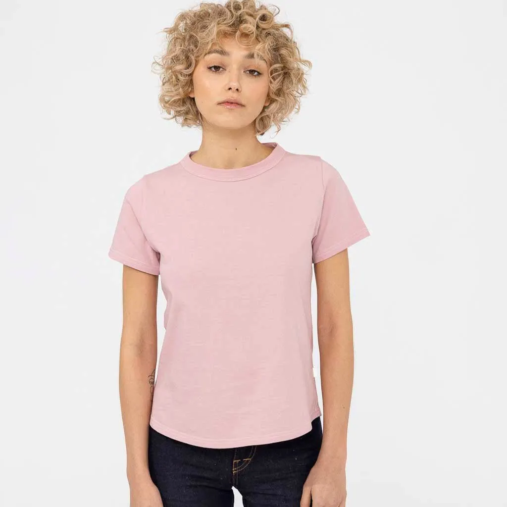 T-shirt Erica col rond rose manches courtes