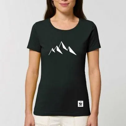 T-shirt femme montagne en coton bio