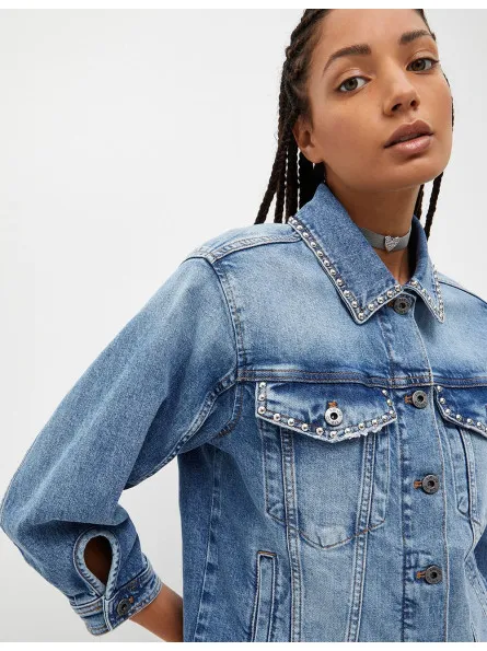 Veste en jean cloutée Liu Jo