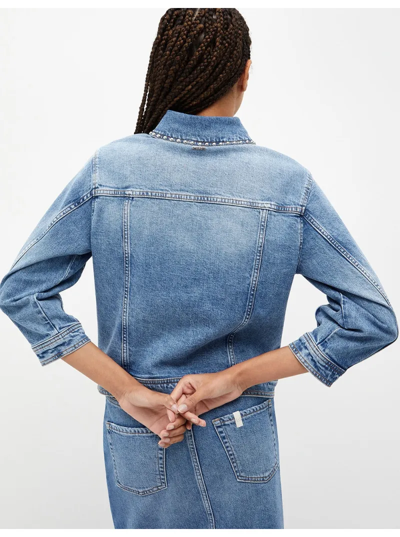 Veste en jean cloutée Liu Jo