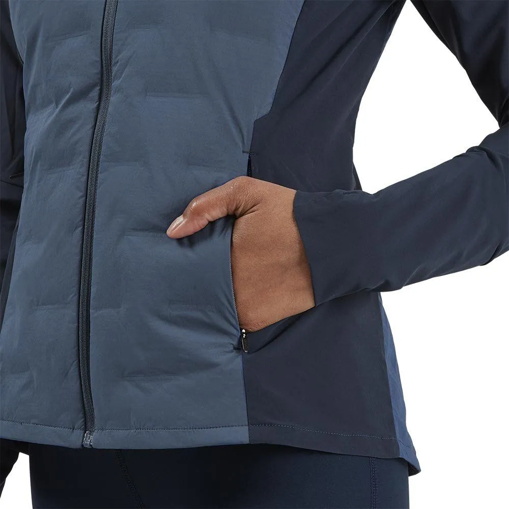 Vêtements de sport On Running Femme | Veste thermique multifonctionnelle On Running Climate Jacket W Denim | Navy pour femme | 2